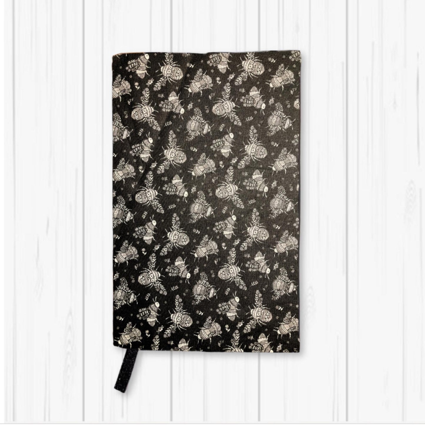 Black with BEES - Adjustable Book Cover