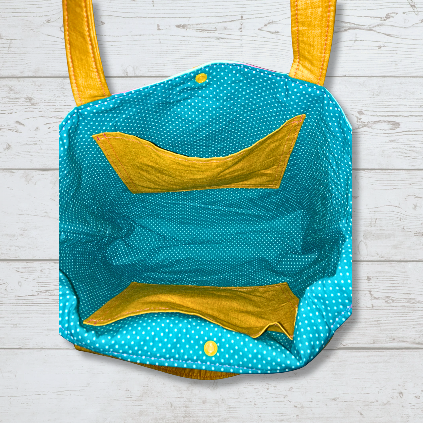 Retro Vibes Boombox Tote Bag - Pink Blue Yellow music