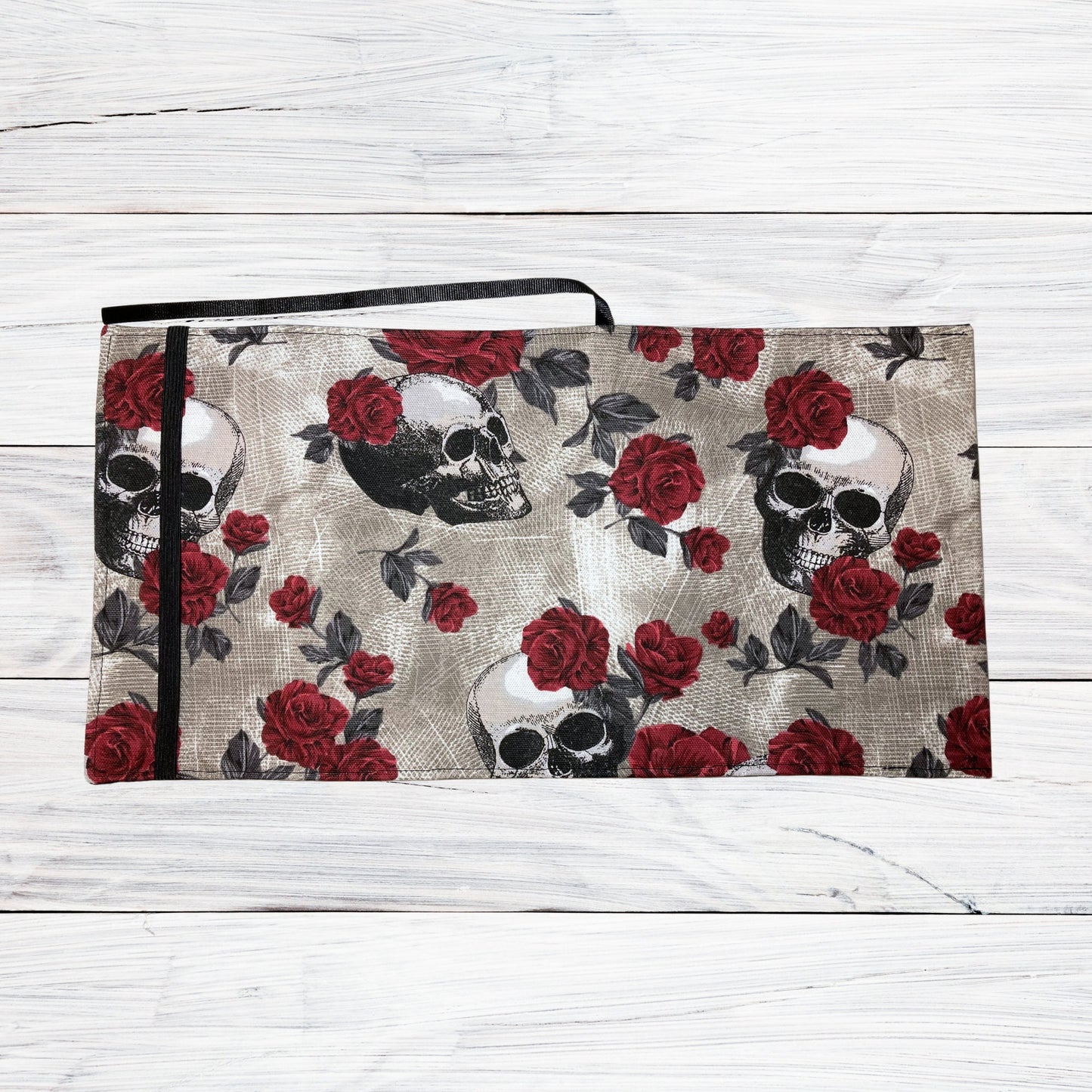 Skulls and Roses - Adjustable Book Cover