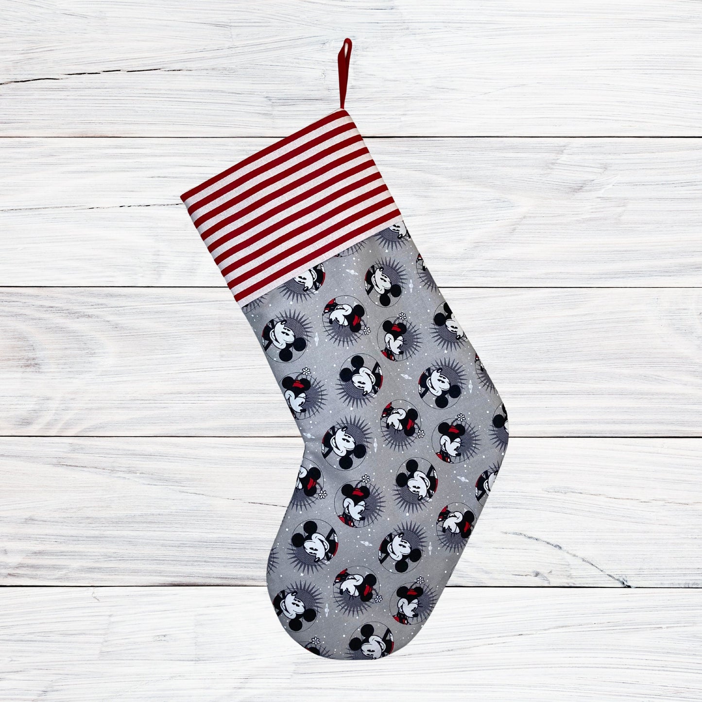 Mouse Fabric Hand Made Christmas Stocking