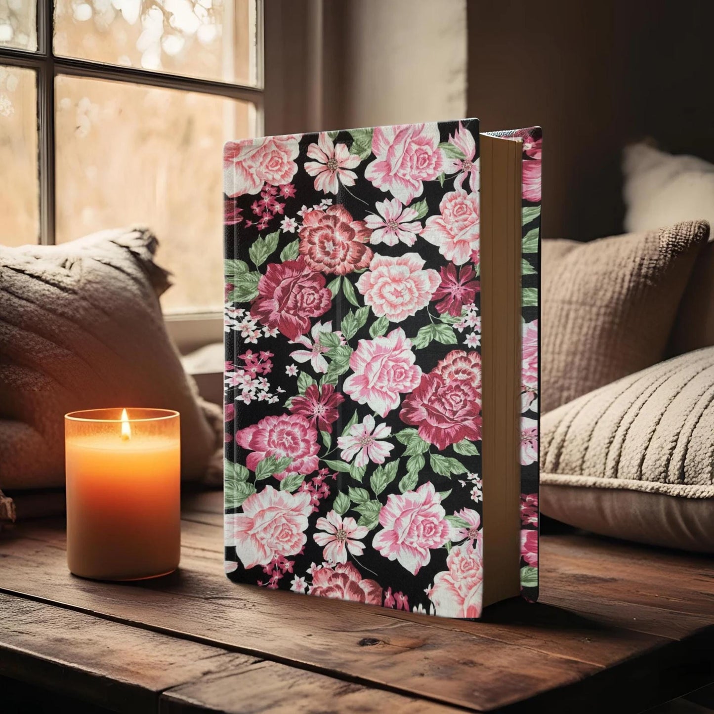 Pink Spring Floral - Adjustable Book Cover
