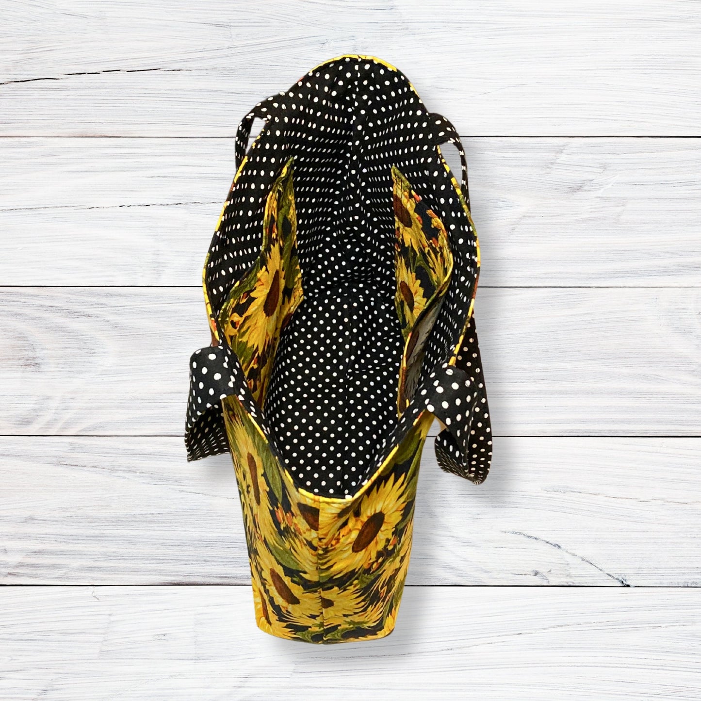 Sunflowers and Polka Dots Shoulder Bag Purse