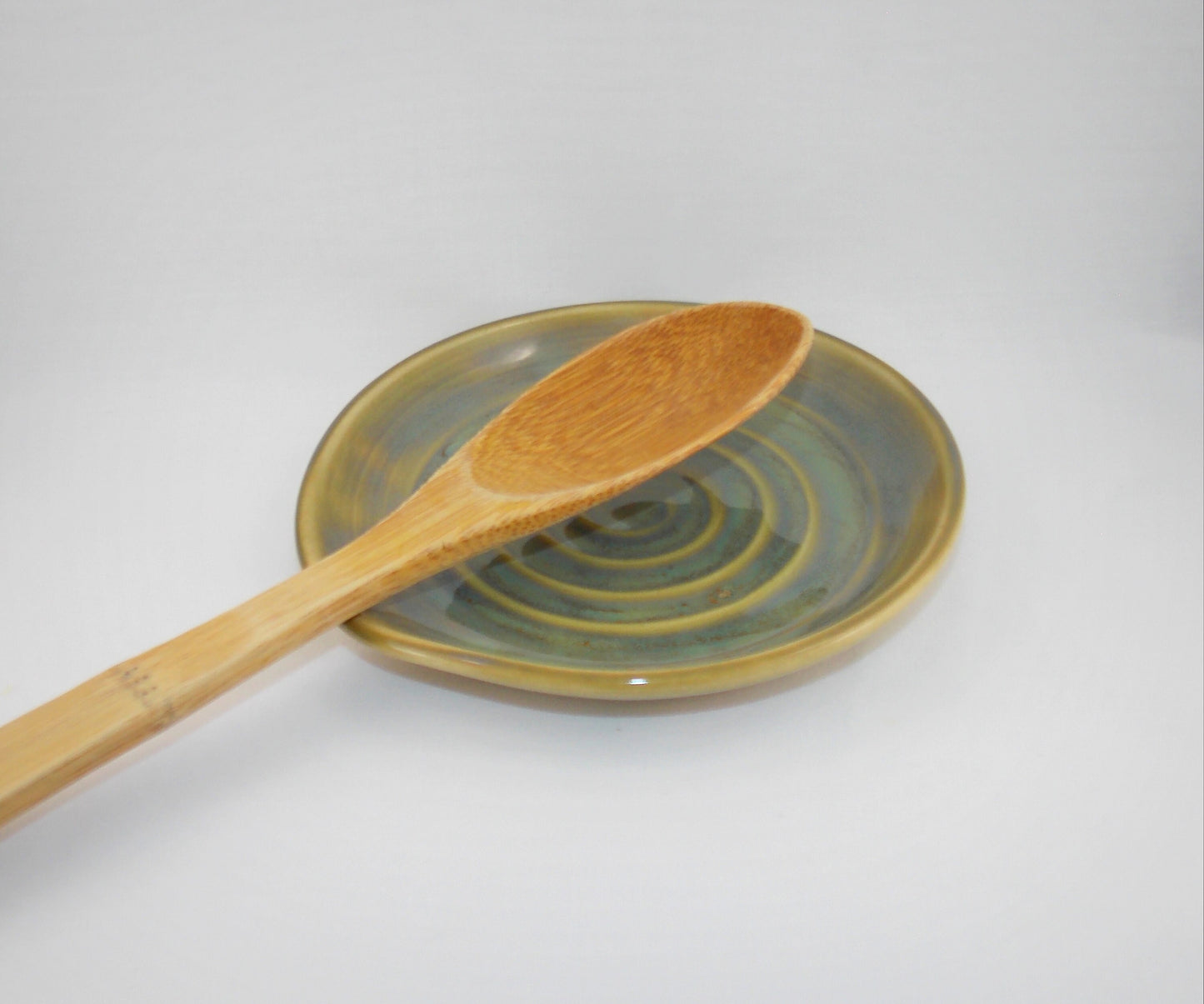 Green Seaweed Spoon Rest handmade ceramics