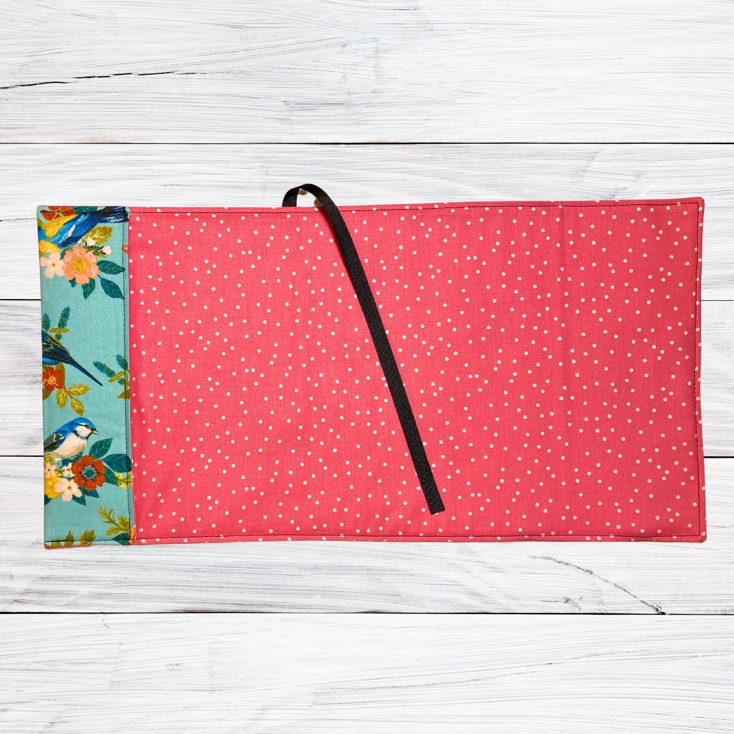 Pretty Birds on Blue - Adjustable Book Cover