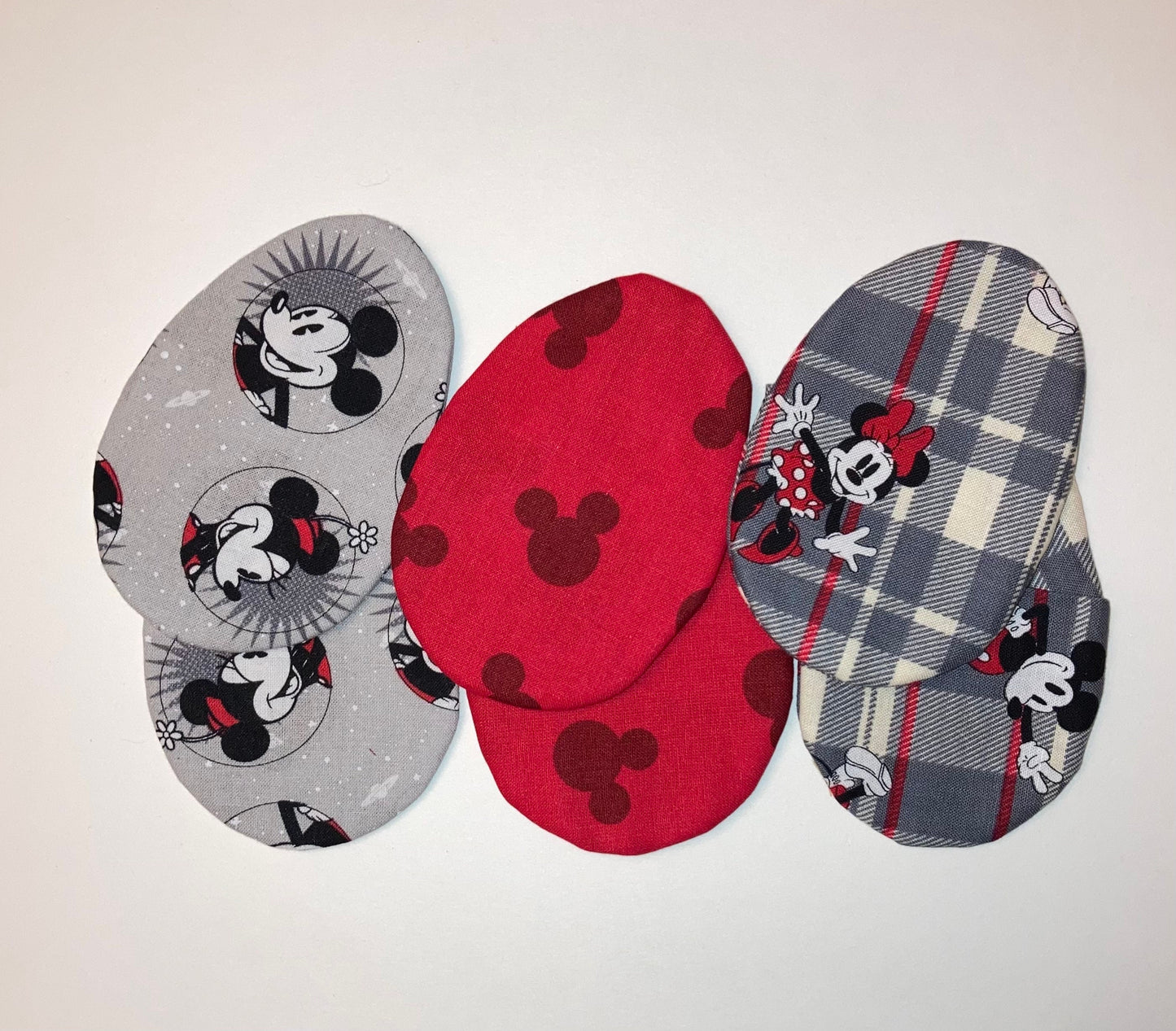 Mickey fabric Easter eggs, set of 6, cotton, handmade, eco-friendly