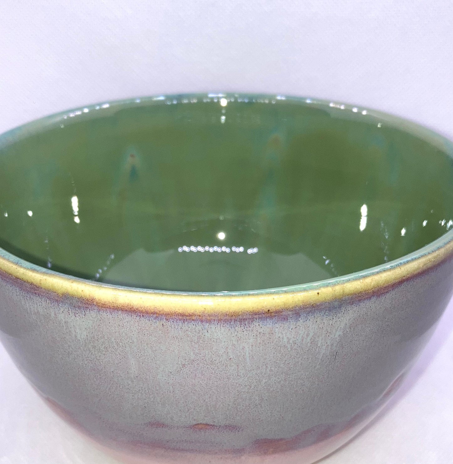 Handmade Pottery, Pink Purple Turquoise Bowl, Ceramics, Porcelain Mix FREE SHIPPING within usa