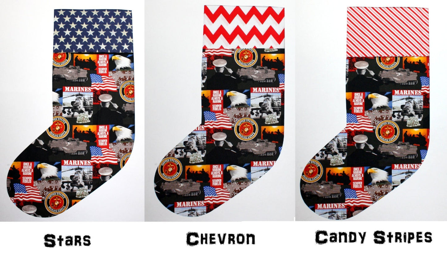 Military Christmas Stocking, Active Duty, Veteran, Retiree, Vet, Overseas Christmas, Deployed