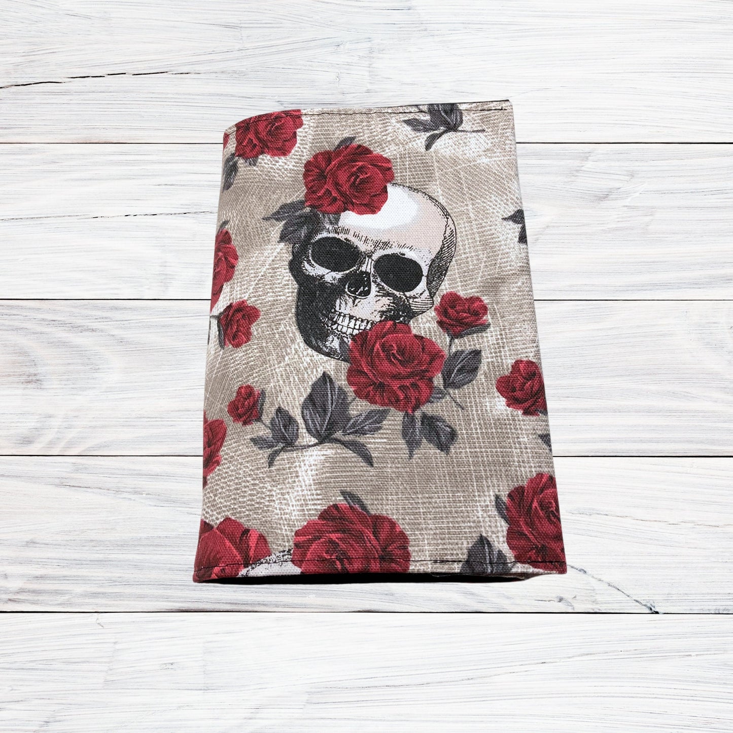 Skulls and Roses - Adjustable Book Cover