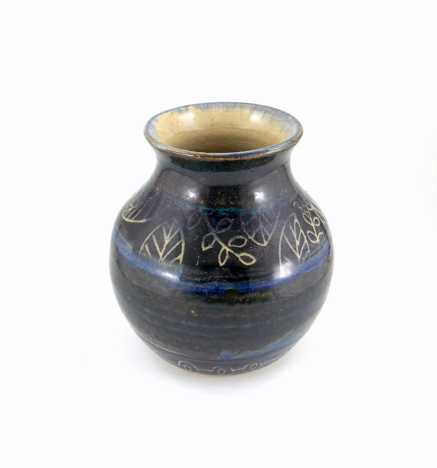 Flower Vase Stoneware Wheel Thrown Vase, Flowers Food Safe High Fire Pottery Made in America