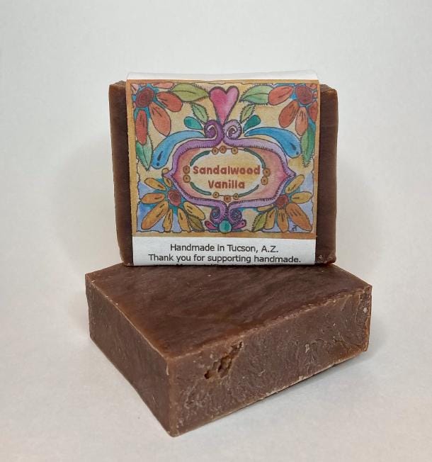 Handmade Soap Vegan, Organic, Made in America, Gardenia, Sandalwood, Frank and Myrrh