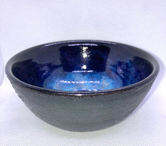Black Stoneware Small Snack Yogurt Bowl Pottery Ceramics Handmade USA