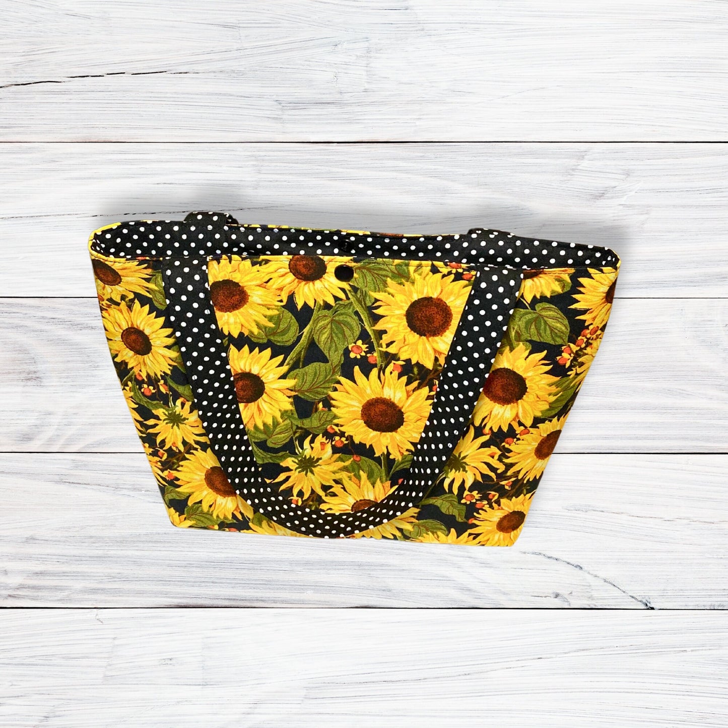 Sunflowers and Polka Dots Shoulder Bag Purse