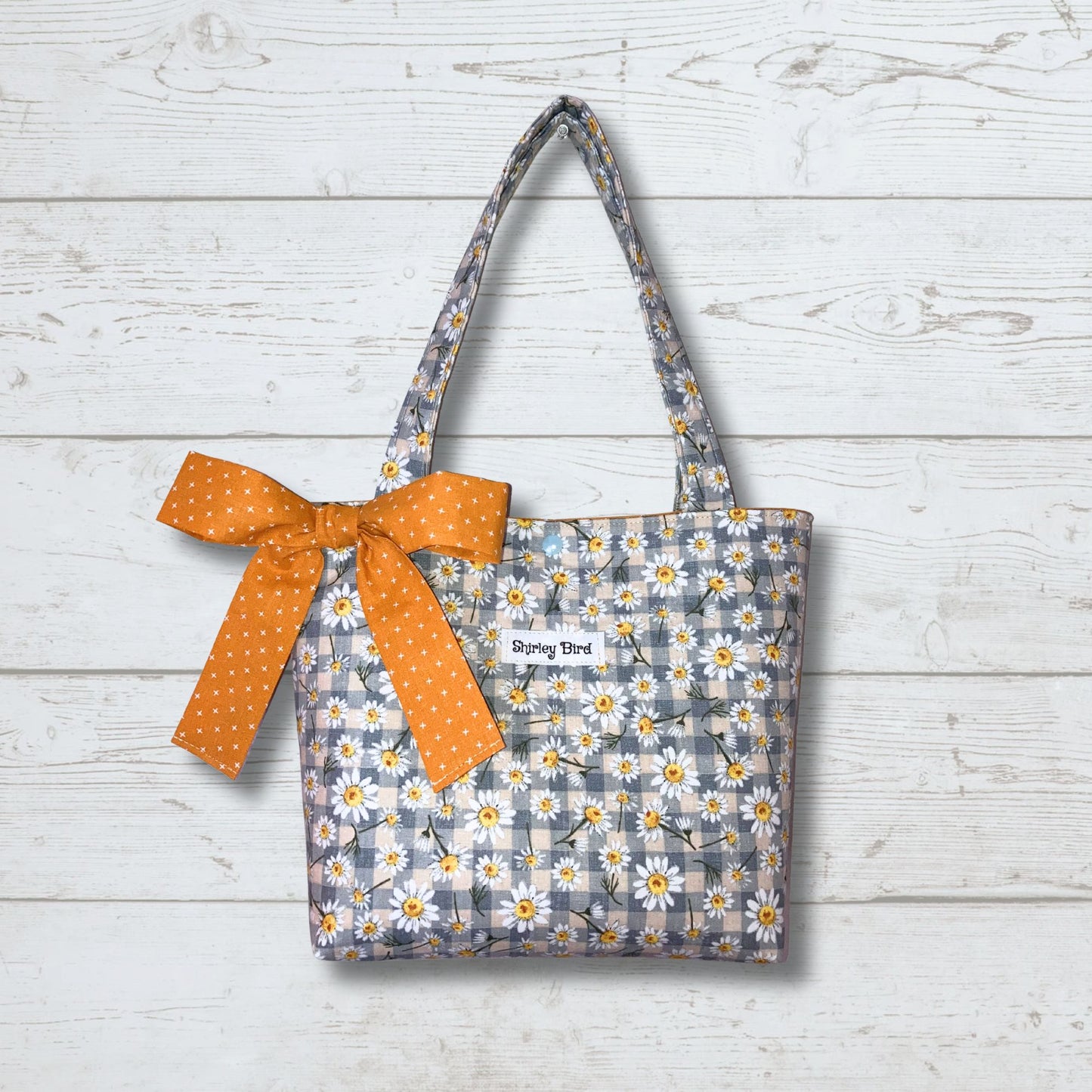 Sunflower Gingham - Handmade Purse Shoulder Bag