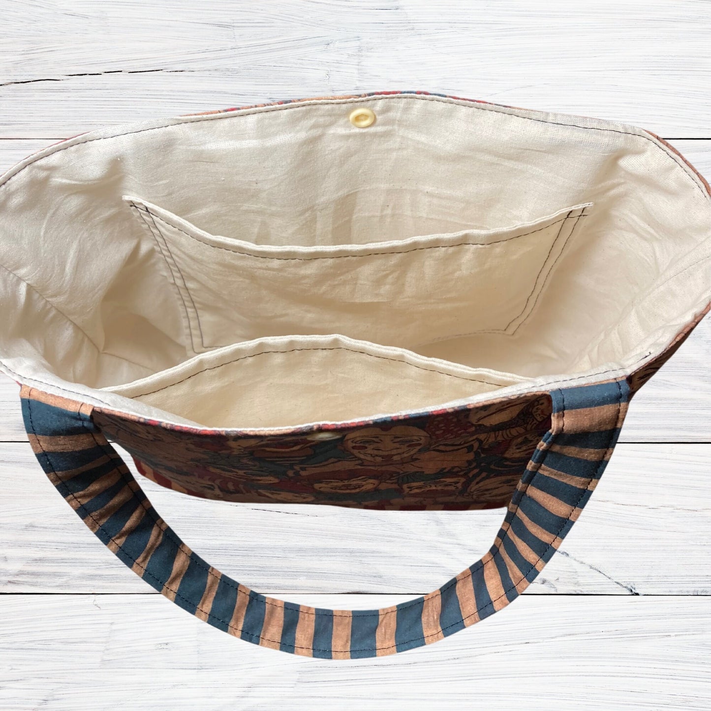 Creepy Clowns Shoulder Bag - BLUE Straps - Handmade Purse