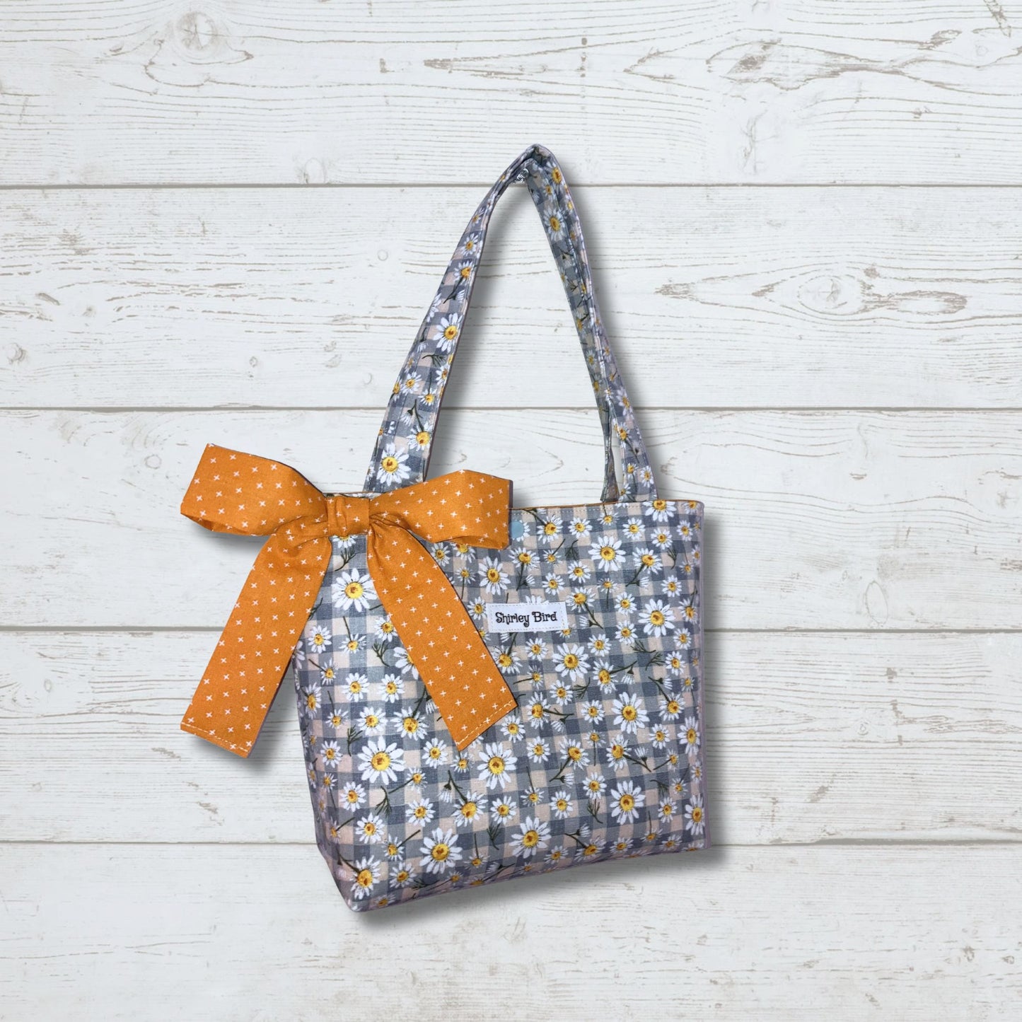 Sunflower Gingham - Handmade Purse Shoulder Bag