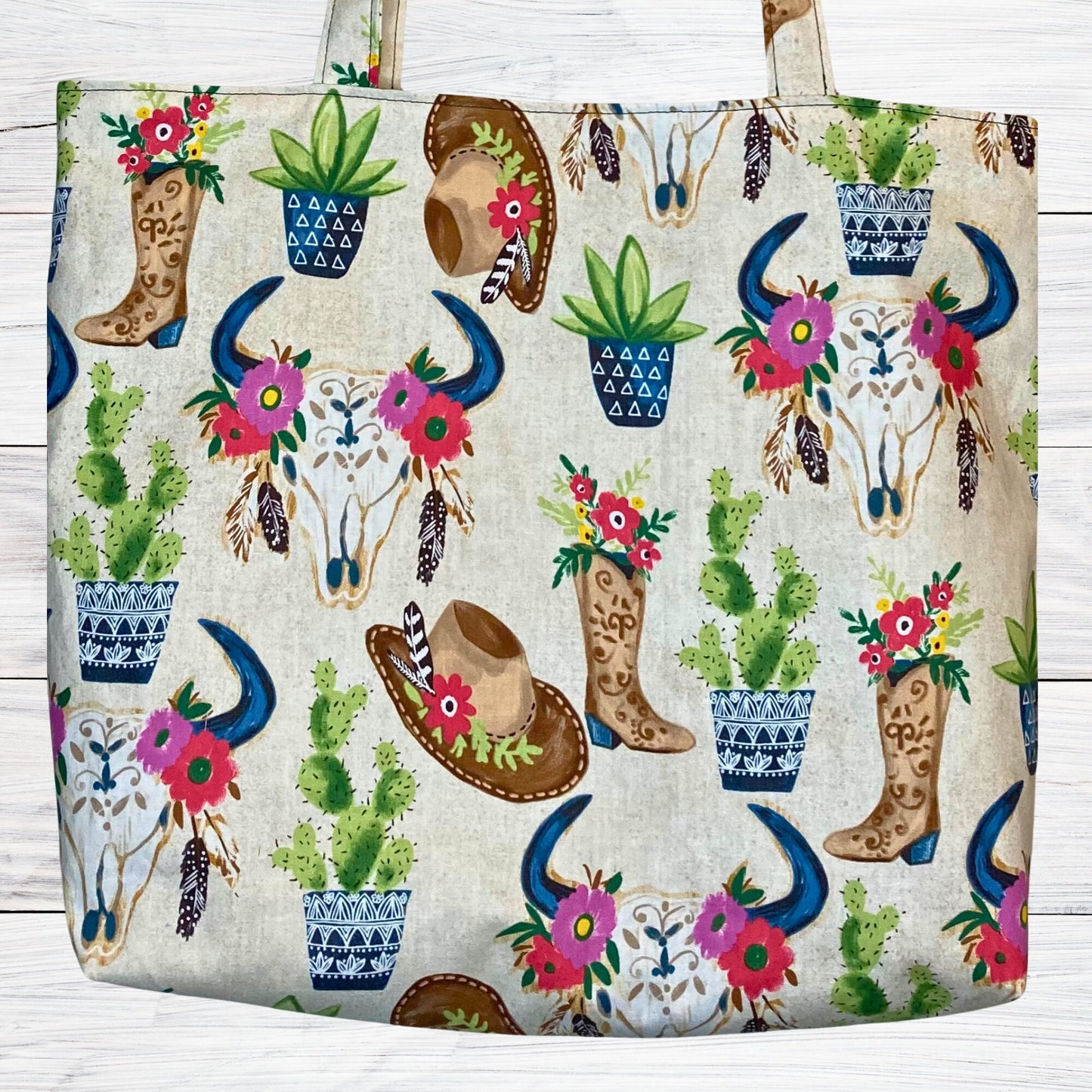 Colorful Southwest - Cotton Fabric Tote