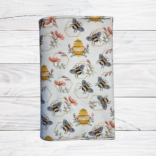 Bees Geometric Hive - Adjustable Book Cover