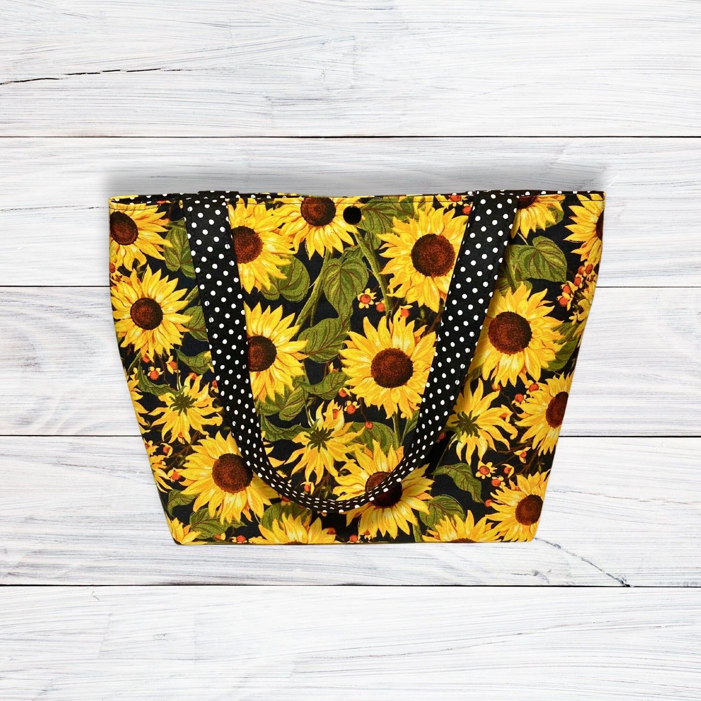 Sunflowers and Polka Dots Shoulder Bag Purse