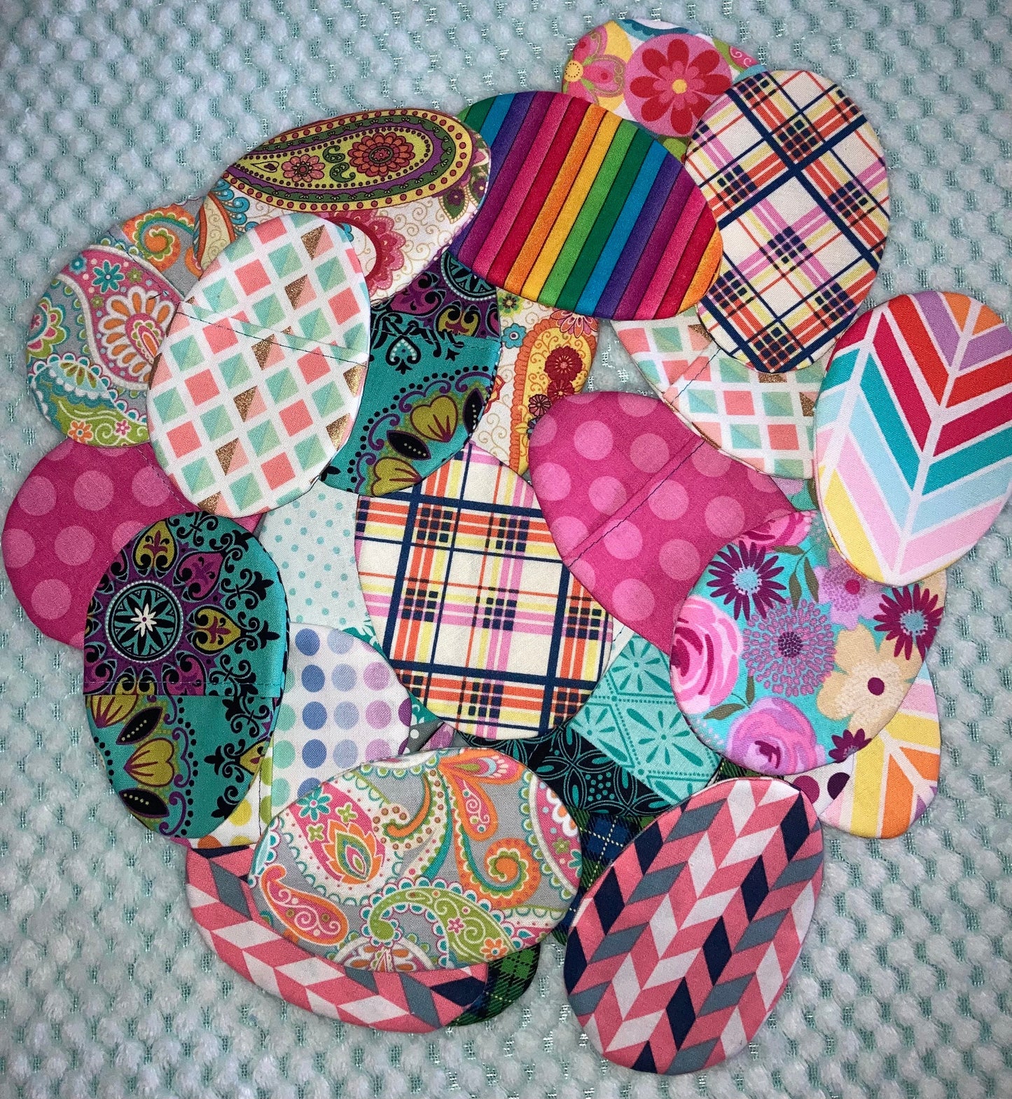 Fabric Easter Eggs Set of 5 Reusable Eco Friendly Handmade Fillable Pocket Eggs, Eggs for Egg Hunt or Gifts, Reusable and Sustainable