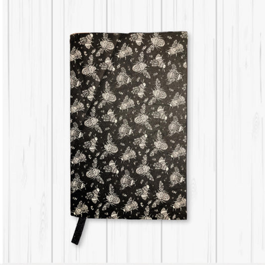 Black with BEES - Adjustable Book Cover