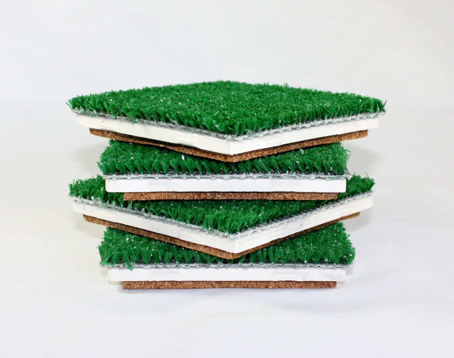 AstroTurf Sports Coasters – Set of 4, Handmade Man Cave Decor