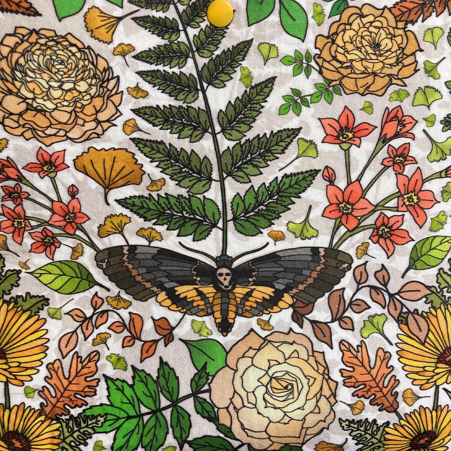 Death Moth Floral Vintage Vibes Shoulder Bag