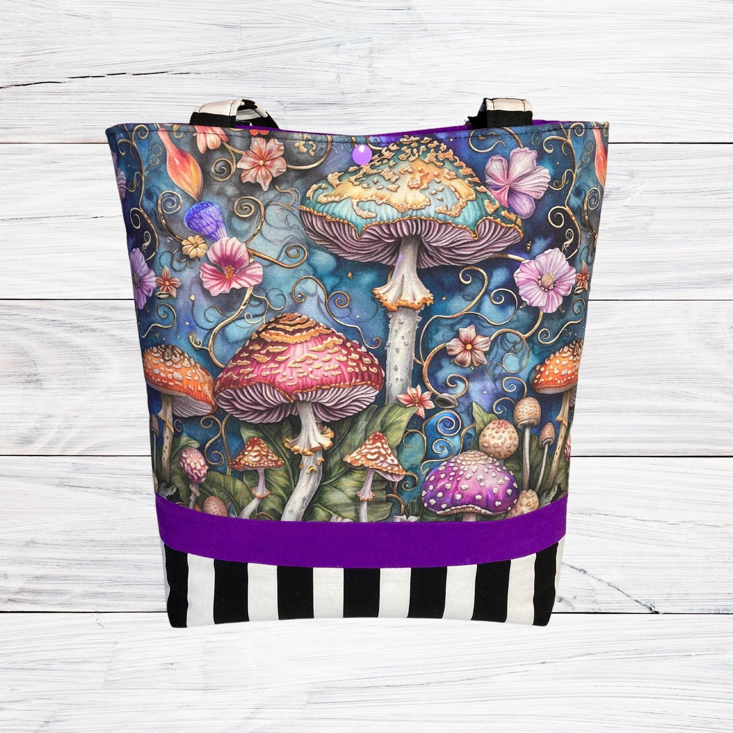Beautiful Mushrooms - Purple Shoulder Bag