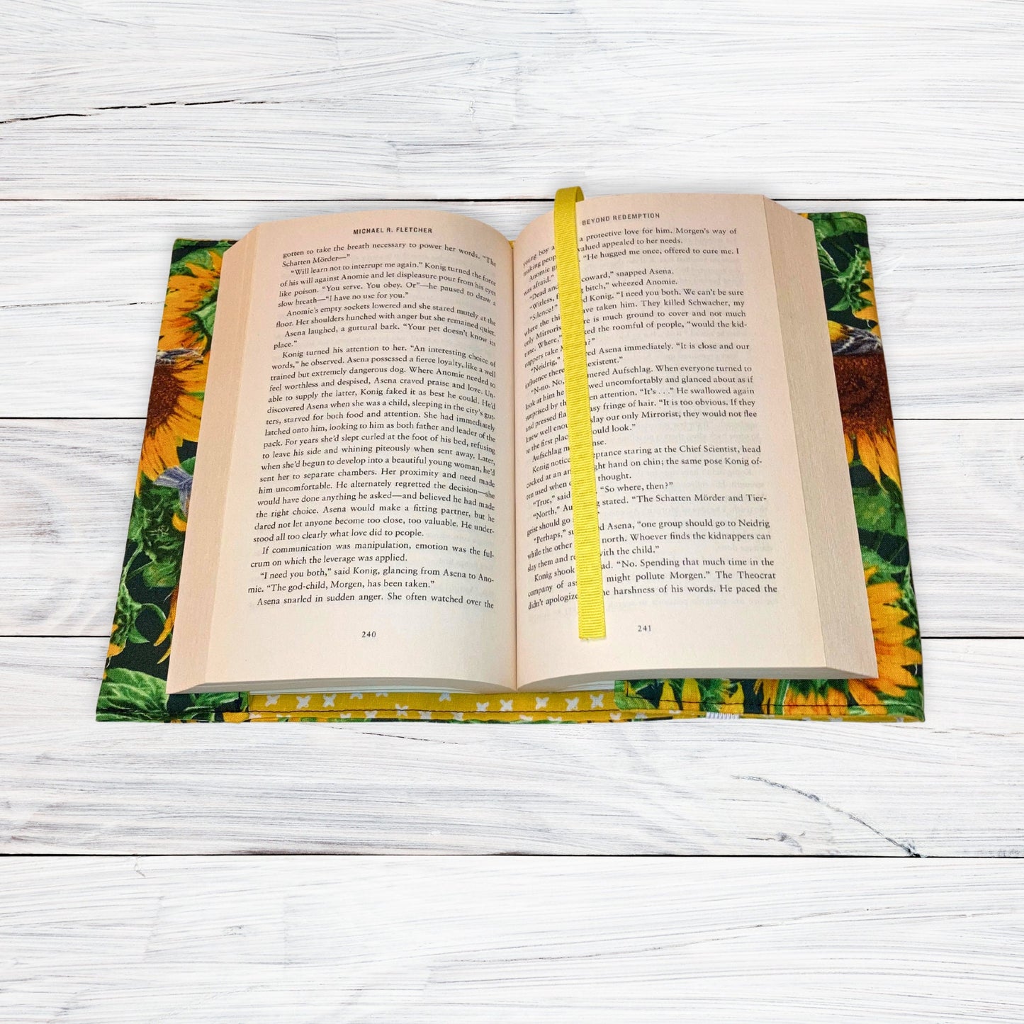 Sunflowers with Birds - Adjustable Book Cover