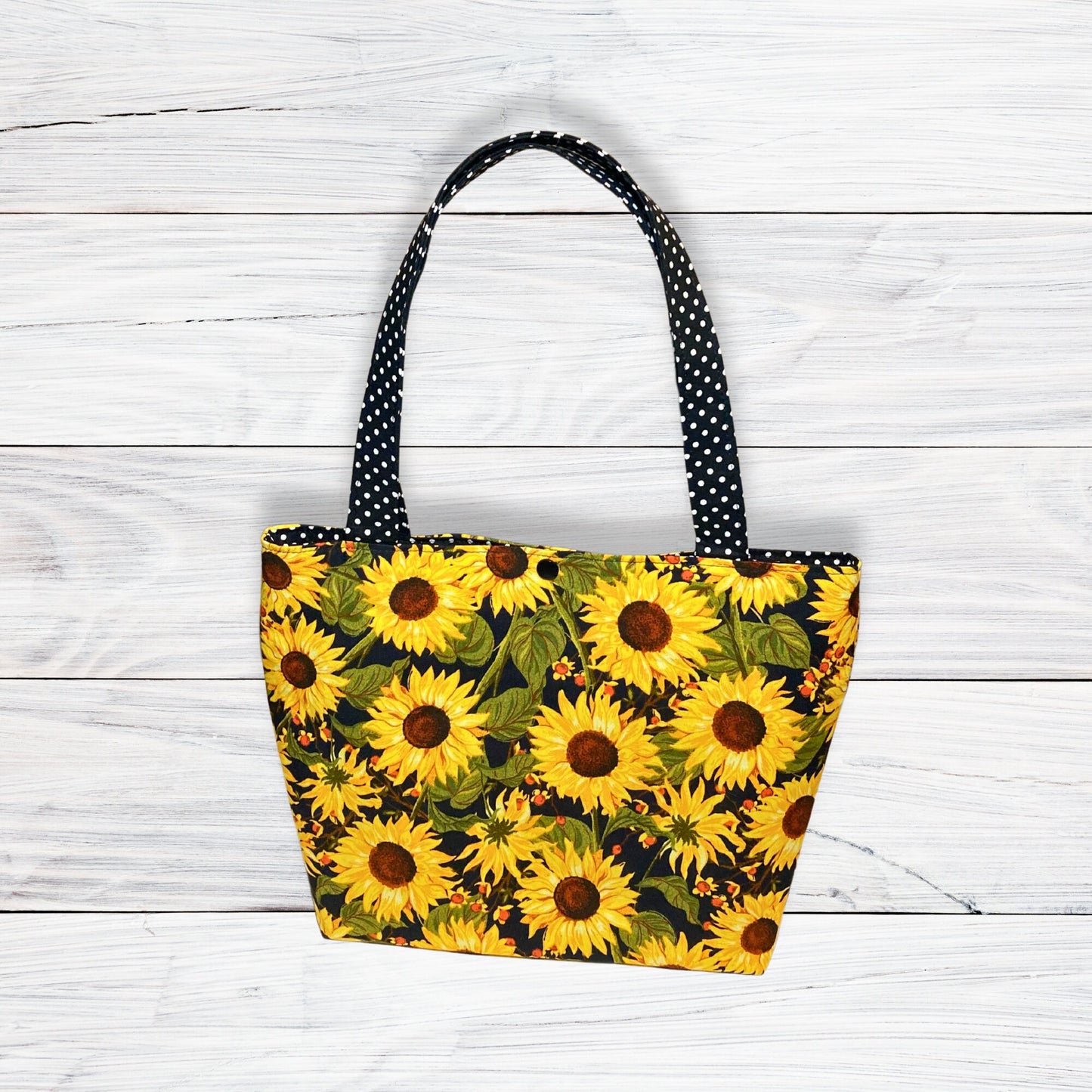 Sunflowers and Polka Dots Shoulder Bag Purse