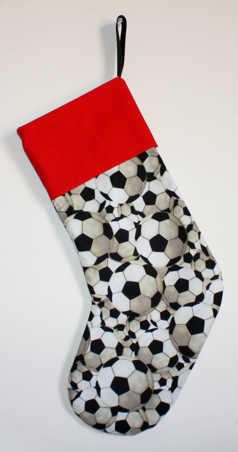 Sports Christmas Stocking, Baseball, Soccer, Basketball, Man Cave Decor, Little League, NBA, Futbol