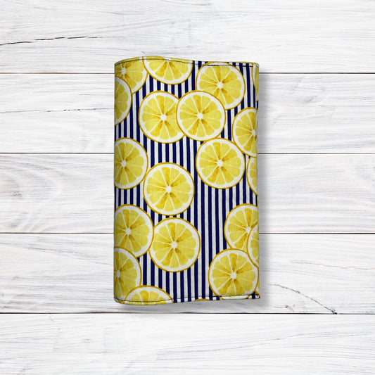 Lemon Stripes - Adjustable Book Cover, Summer Purse