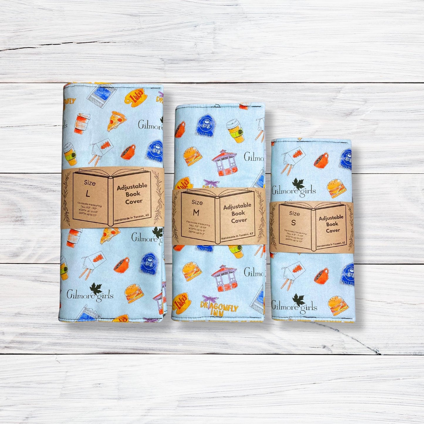 Pretty Blue Floral Adjustable Book Cover