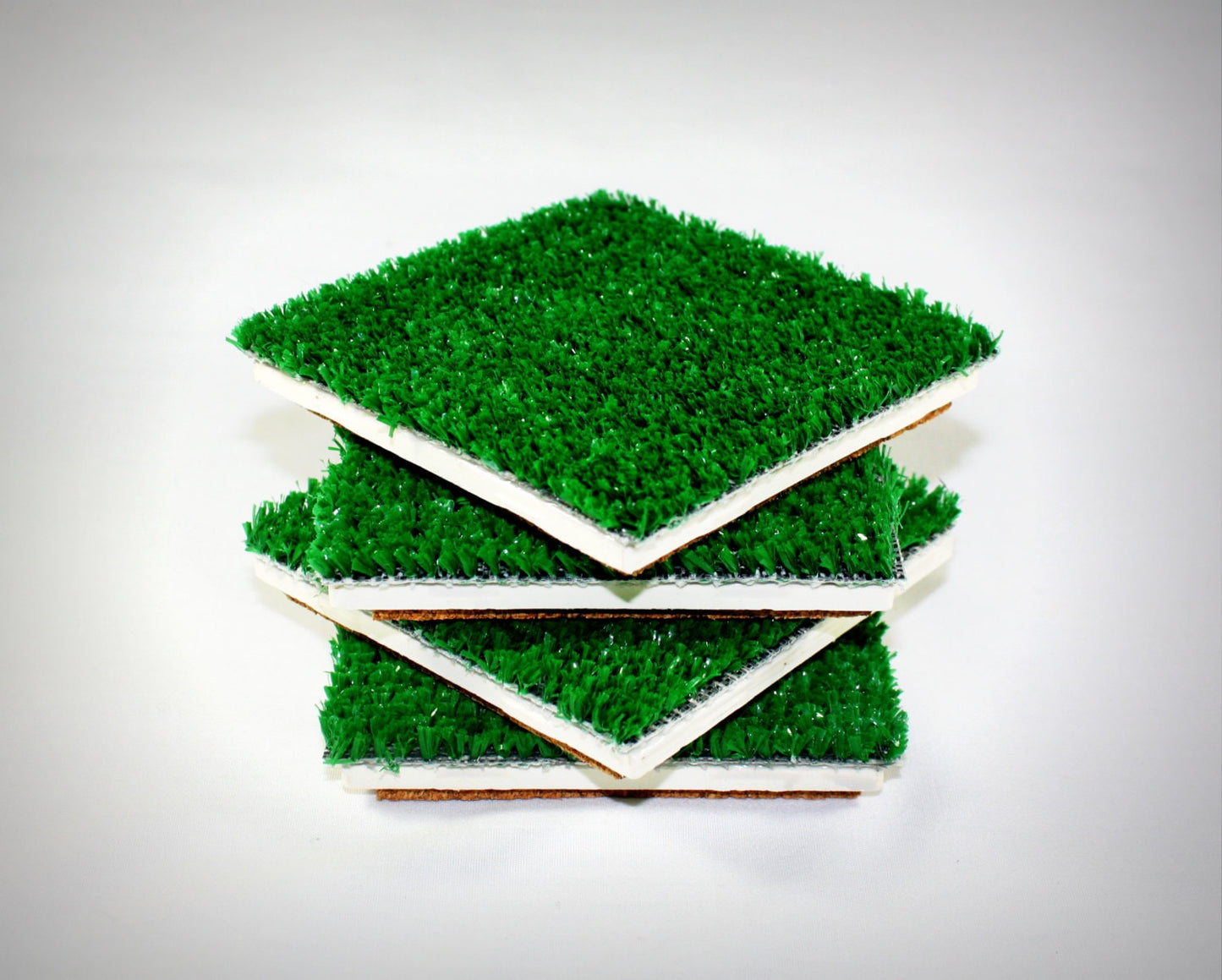 AstroTurf Sports Coasters – Set of 4, Handmade Man Cave Decor