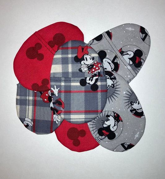 Mickey fabric Easter eggs, set of 6, cotton, handmade, eco-friendly