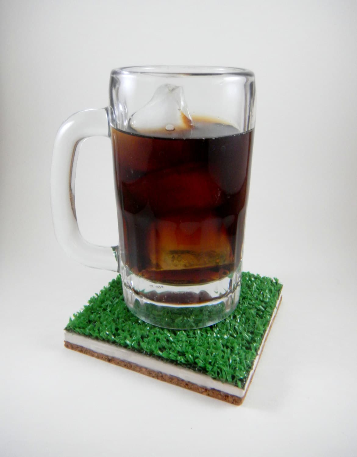 AstroTurf Sports Coasters – Set of 4, Handmade Man Cave Decor