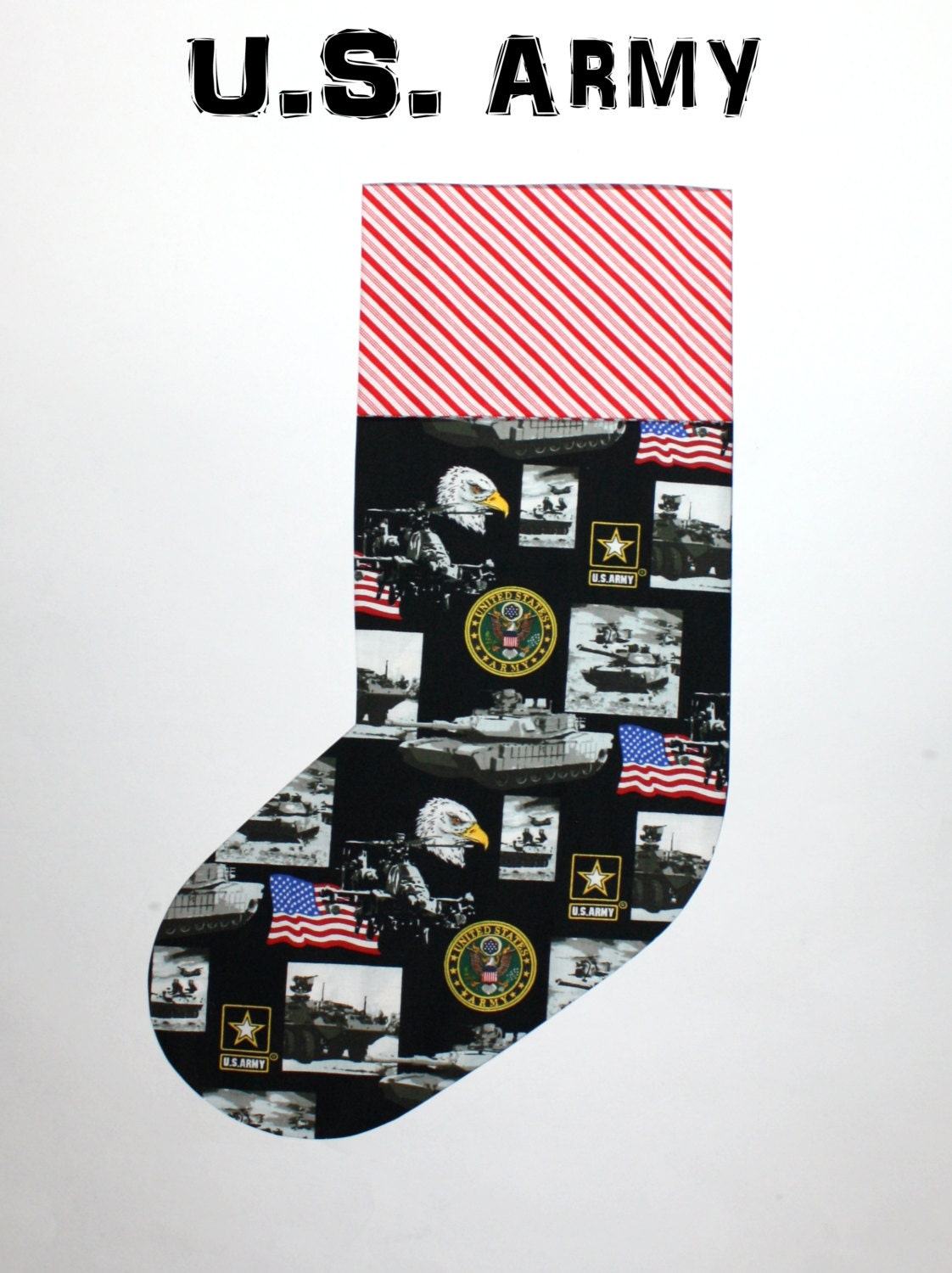 Military Christmas Stocking, Active Duty, Veteran, Retiree, Vet, Overseas Christmas, Deployed