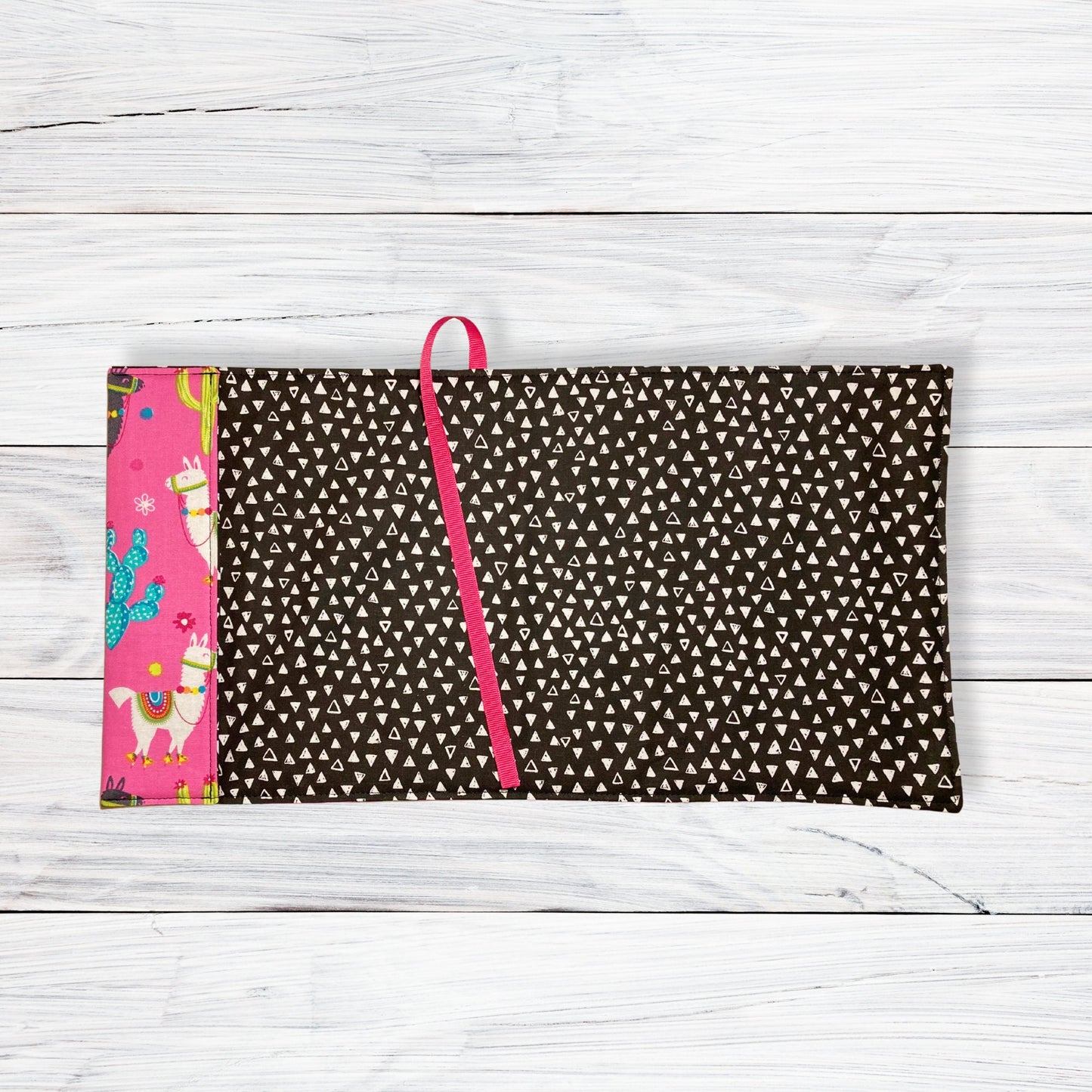 Pink Fiesta Llamas - Adjustable Book Cover