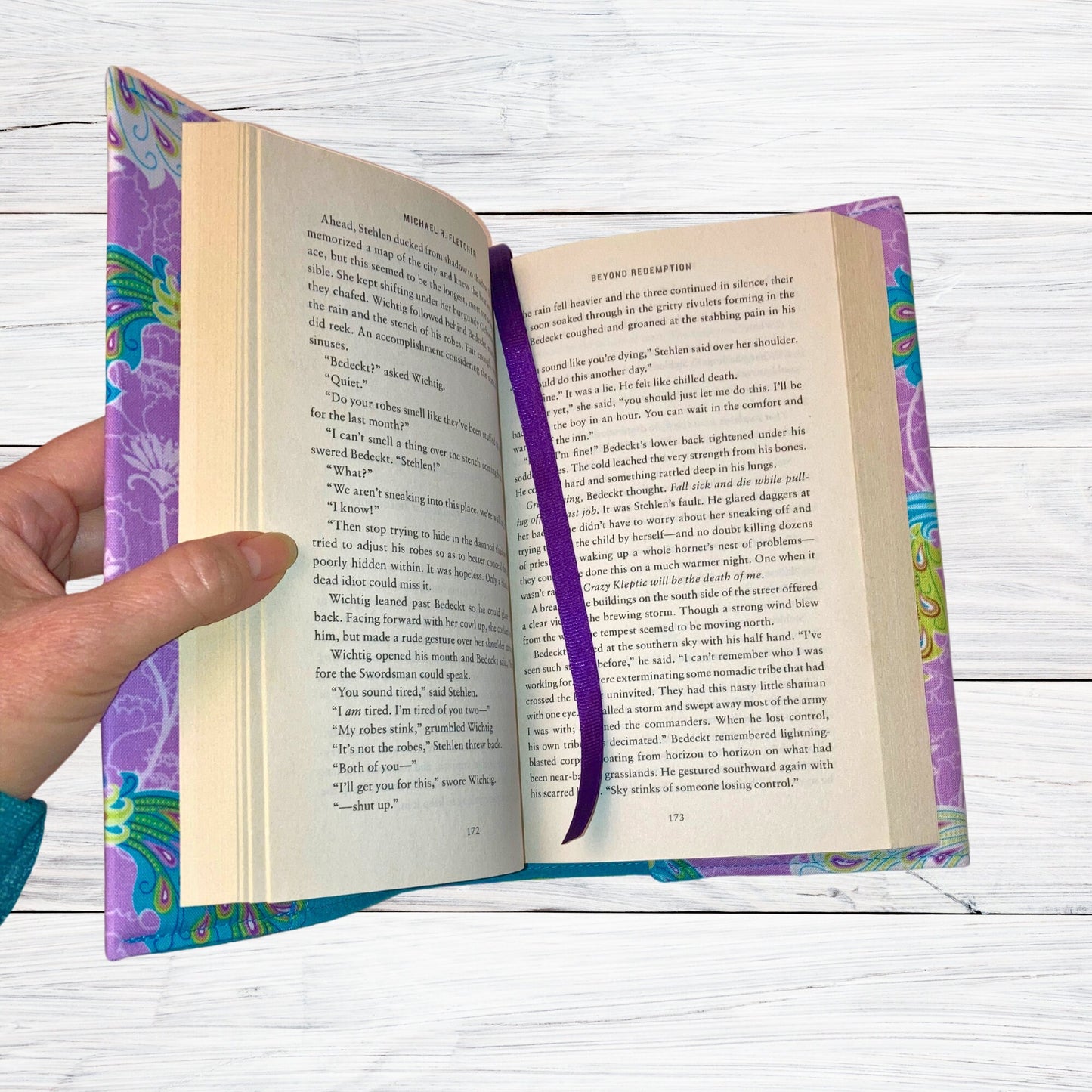 Peacock Adjustable Book Cover, Handmade gifts