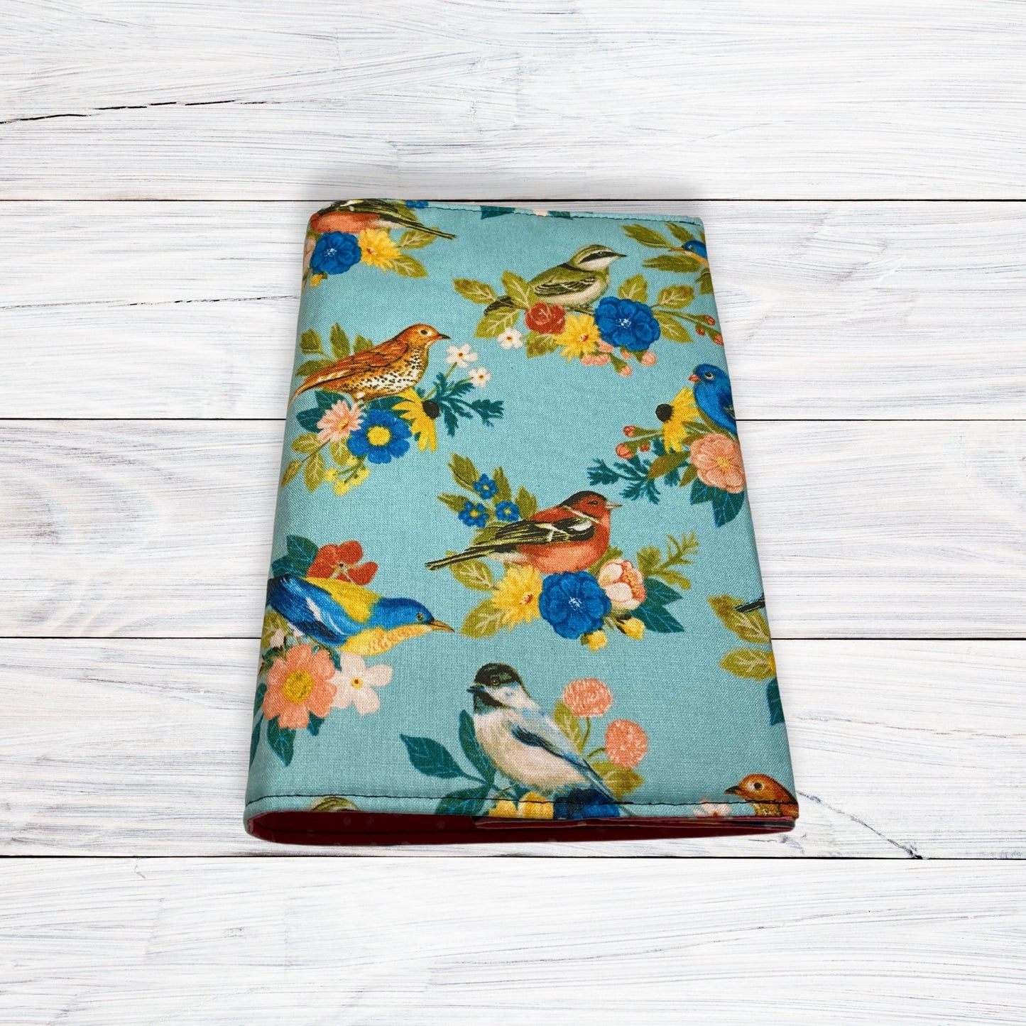 Pretty Birds on Blue - Adjustable Book Cover