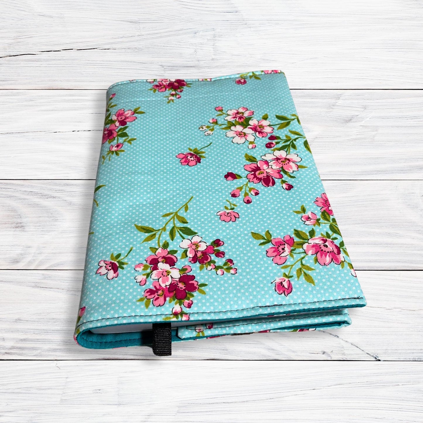 Blue Floral - Adjustable Fabric Book Accessory