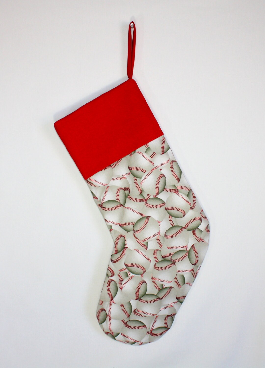 Sports Christmas Stocking, Baseball, Soccer, Basketball, Man Cave Decor, Little League, NBA, Futbol