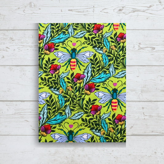 Green Bees - Adjustable Book Cover