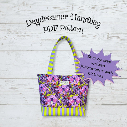 Daydreamer Handbag PDF Sewing Pattern – DIY Sewing Project – Step-by-Step Instructions with Pictures