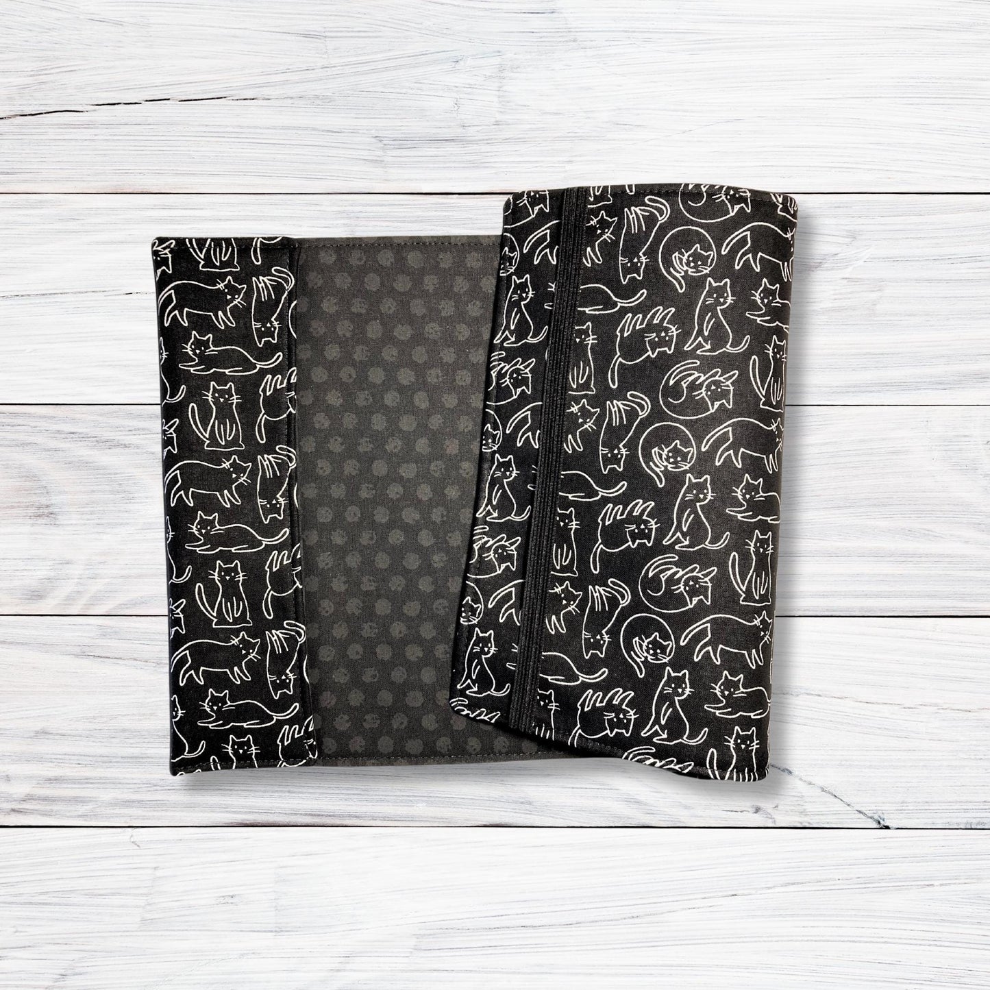 Black and White CATS Adjustable Book Cover