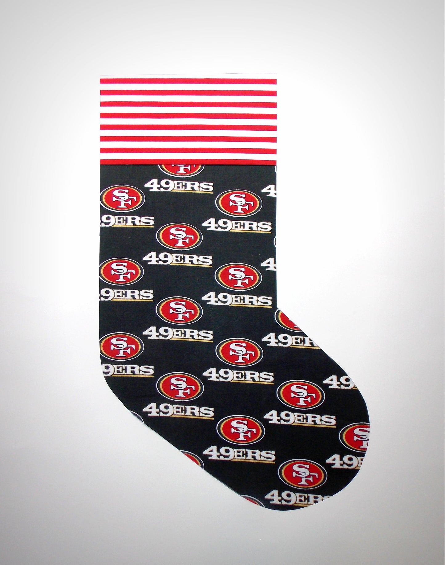 San Francisco 49ers Football Sports Christmas Stocking, Man Cave Christmas Decor, Hand Made, Lined