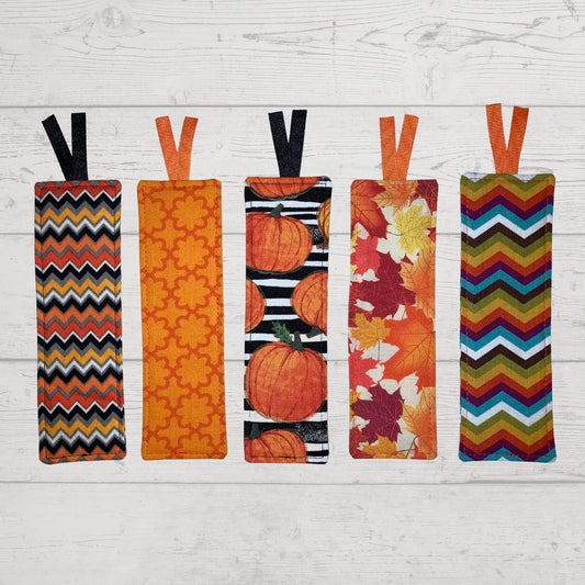 Halloween Fabric Bookmark, Jack, Candy Corn, Ghosts, Skeleton Bones, Book lover, Read, Librarian, Teacher, Grandparent gifts