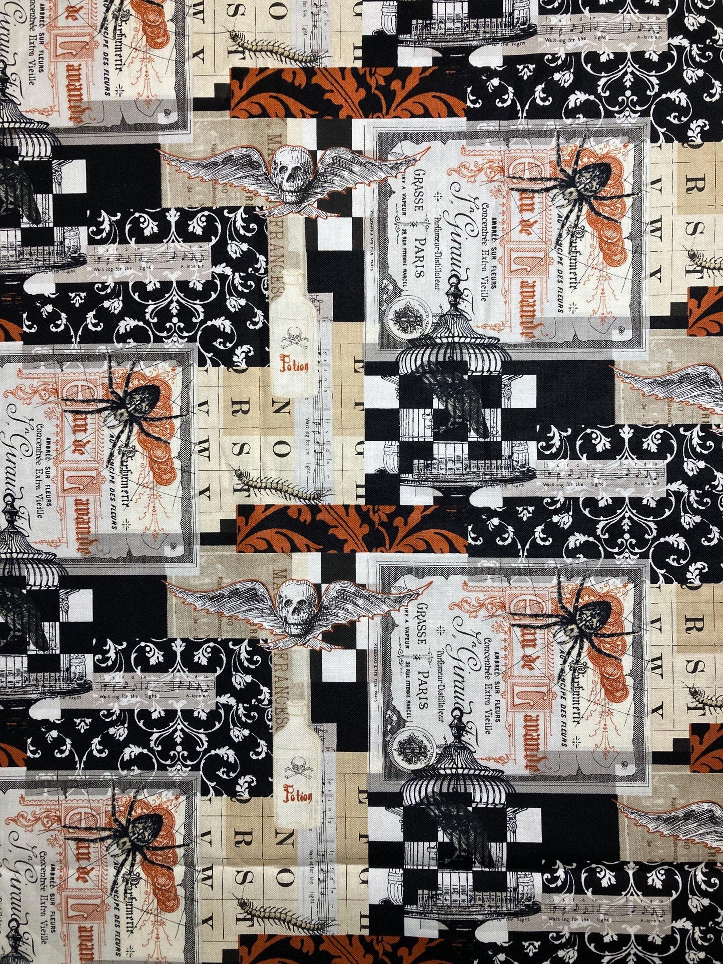 Adjustable Book Cover Sleeve - Gothic Scrapbook