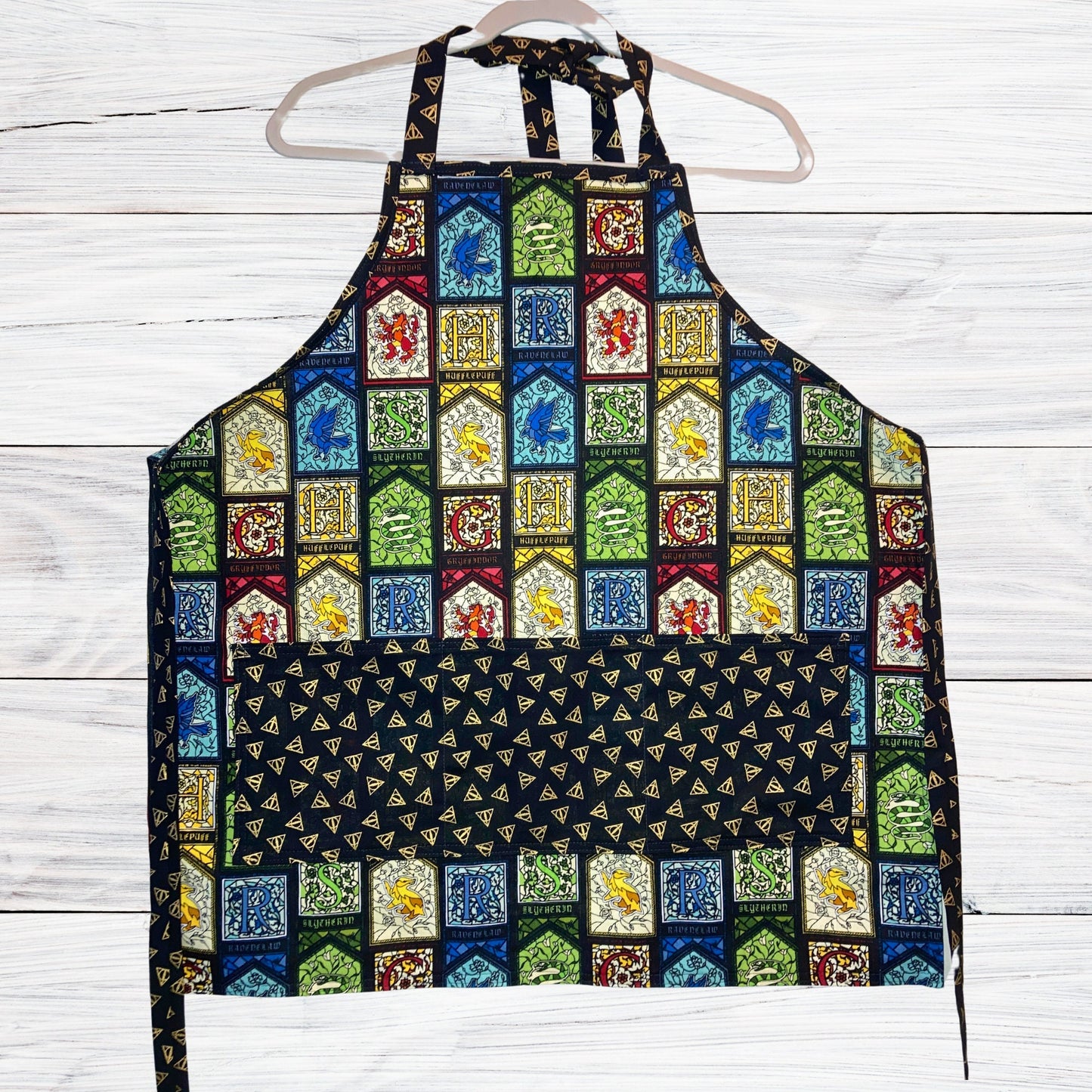 Wizard Houses Apron - Stained Glass and Gold
