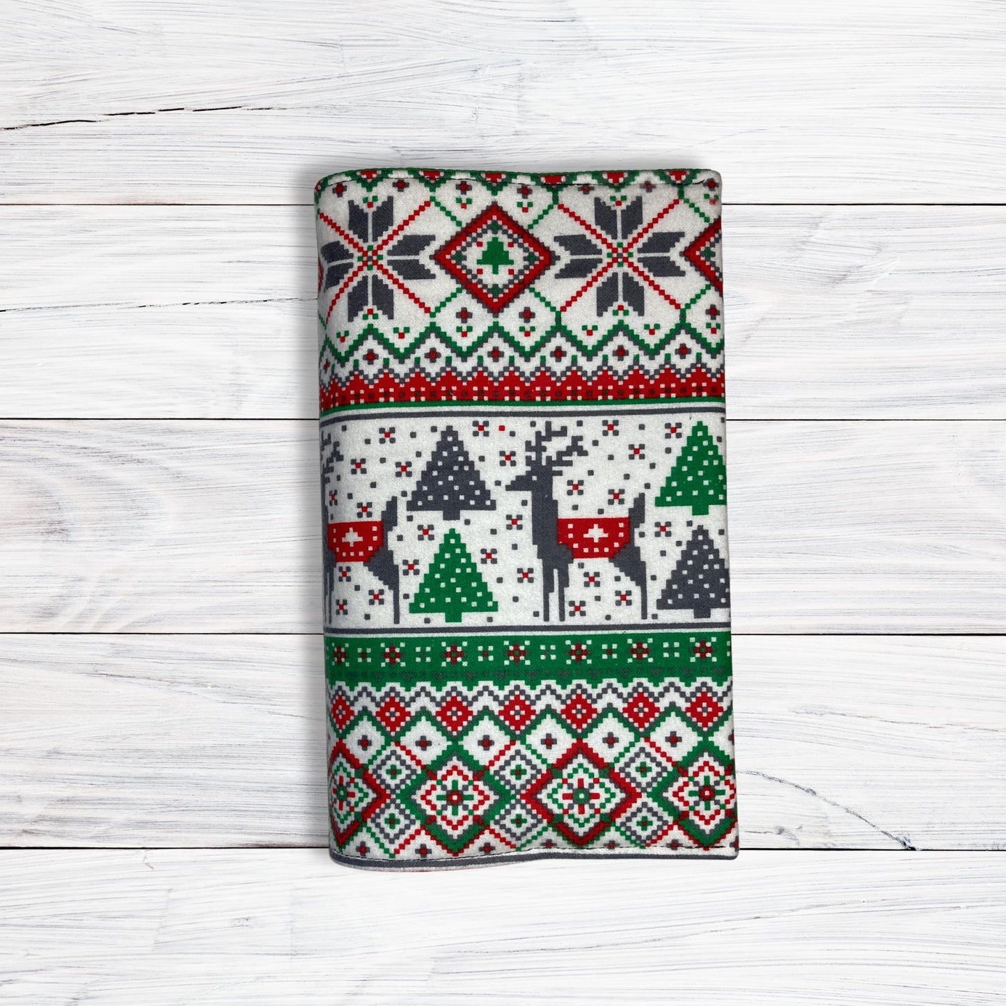 Christmas Sweater Soft Fleece - Adjustable Book Cover