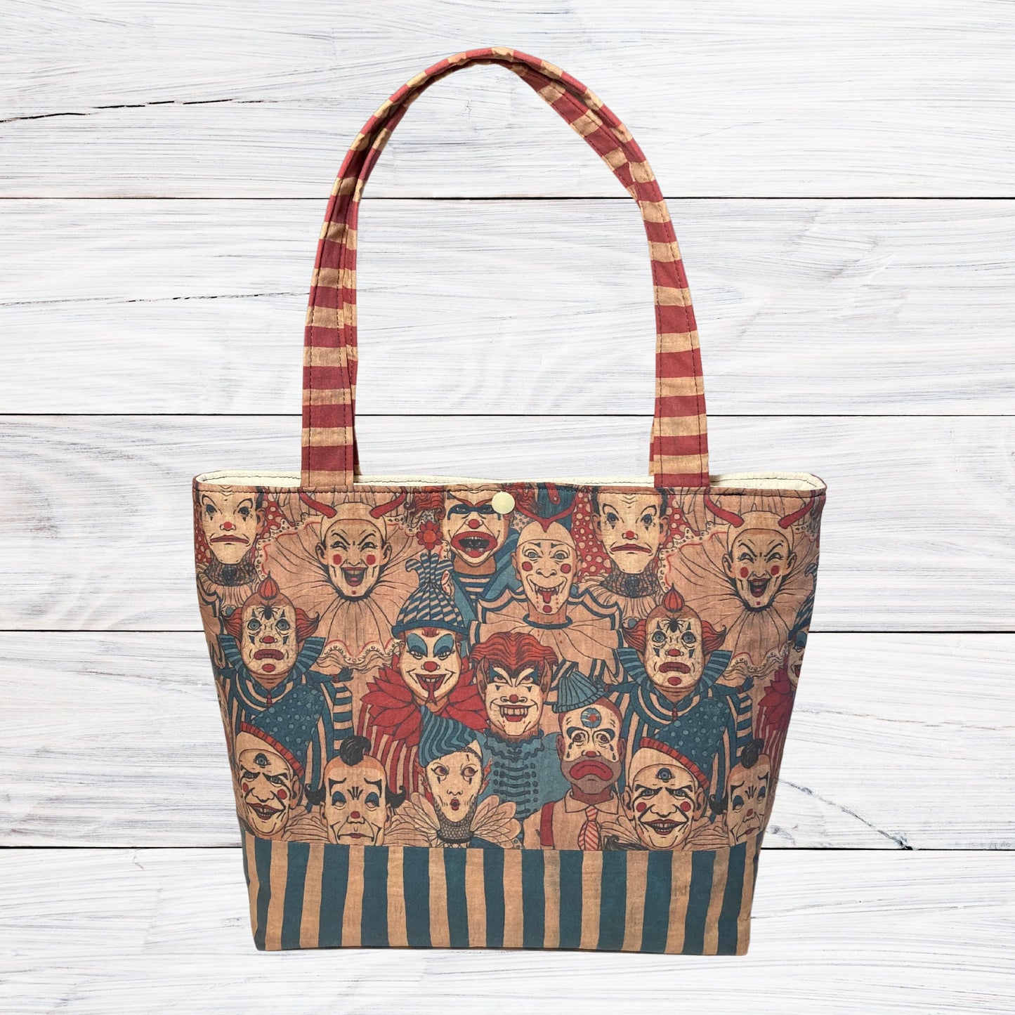 Creepy Clowns Spooky Circus Shoulder Bag - RED straps